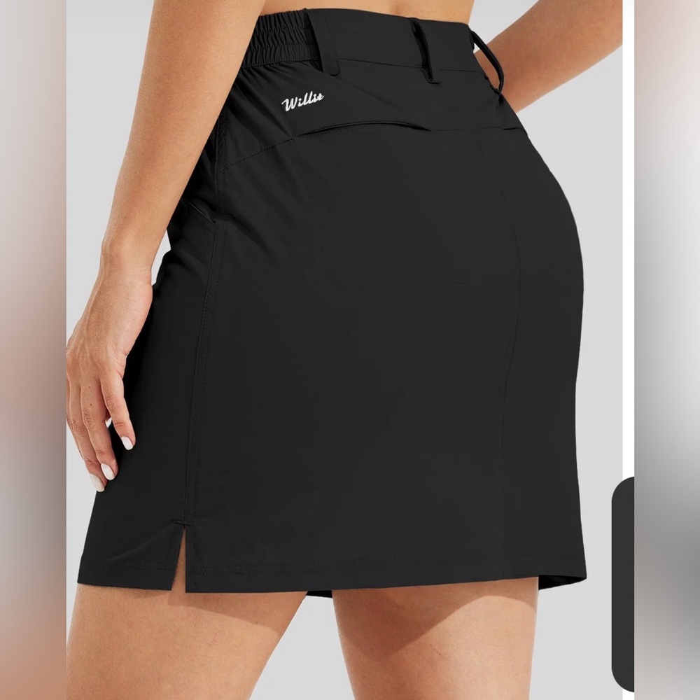 Willit Classic Black Casual Activewear Golf Athleisure Skort Size L